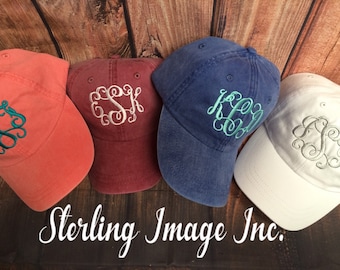 Embroidered Hat, Monogrammed Hat, Distressed Hat, Personalized Hat, Custom Hat, Unstructured Hat