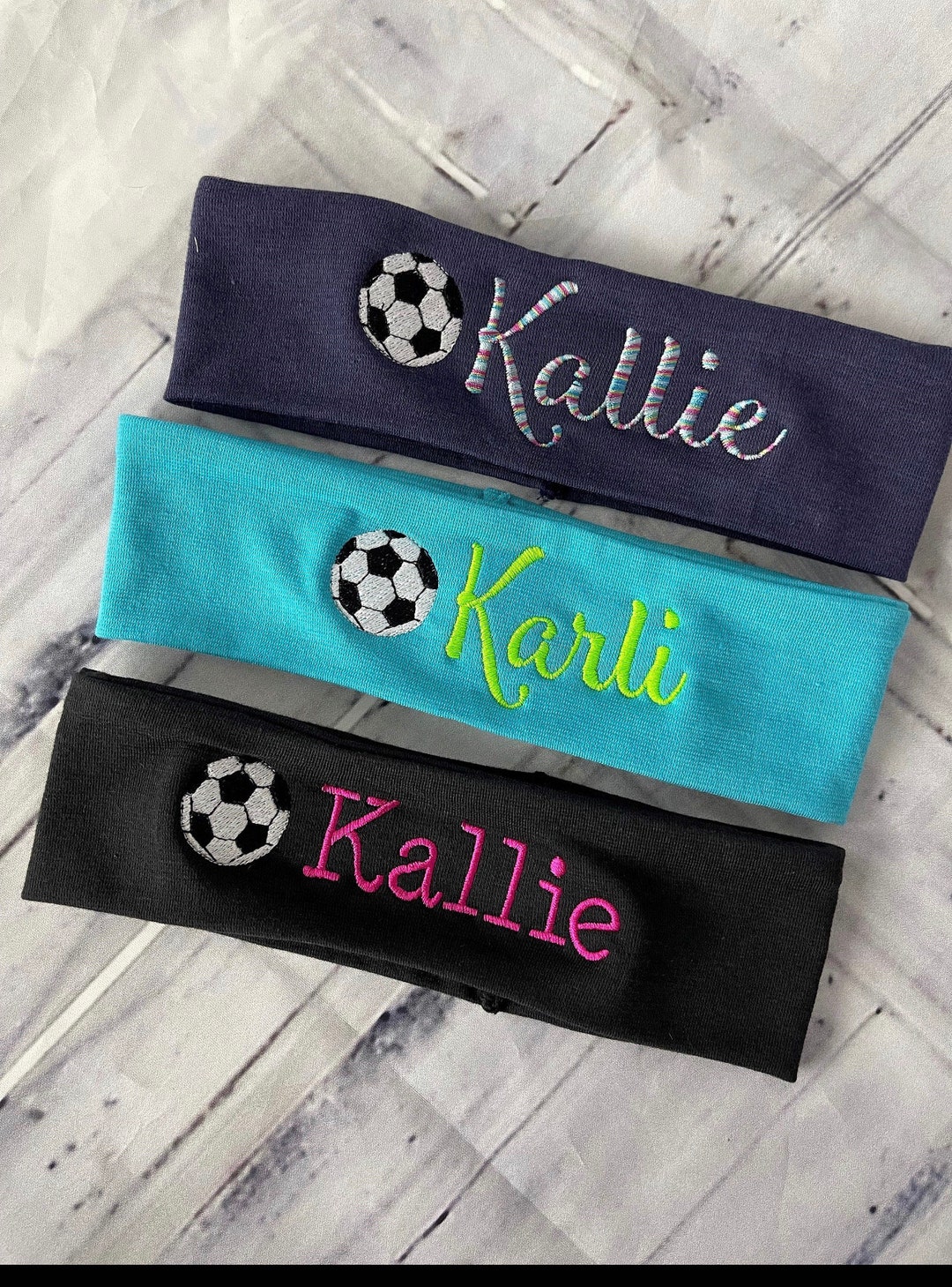 Soccer Headband, Sports Headband, Monogrammed Headband, Personalized