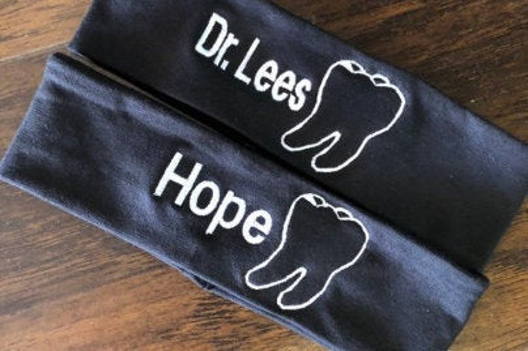 Dental Custom Headband, Monogrammed Headband, Personalized Headband
