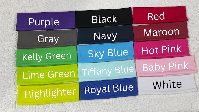Personalized Soccer Headband, Embroidered Cotton Lycra Sports Accessory Team gift 画像 2
