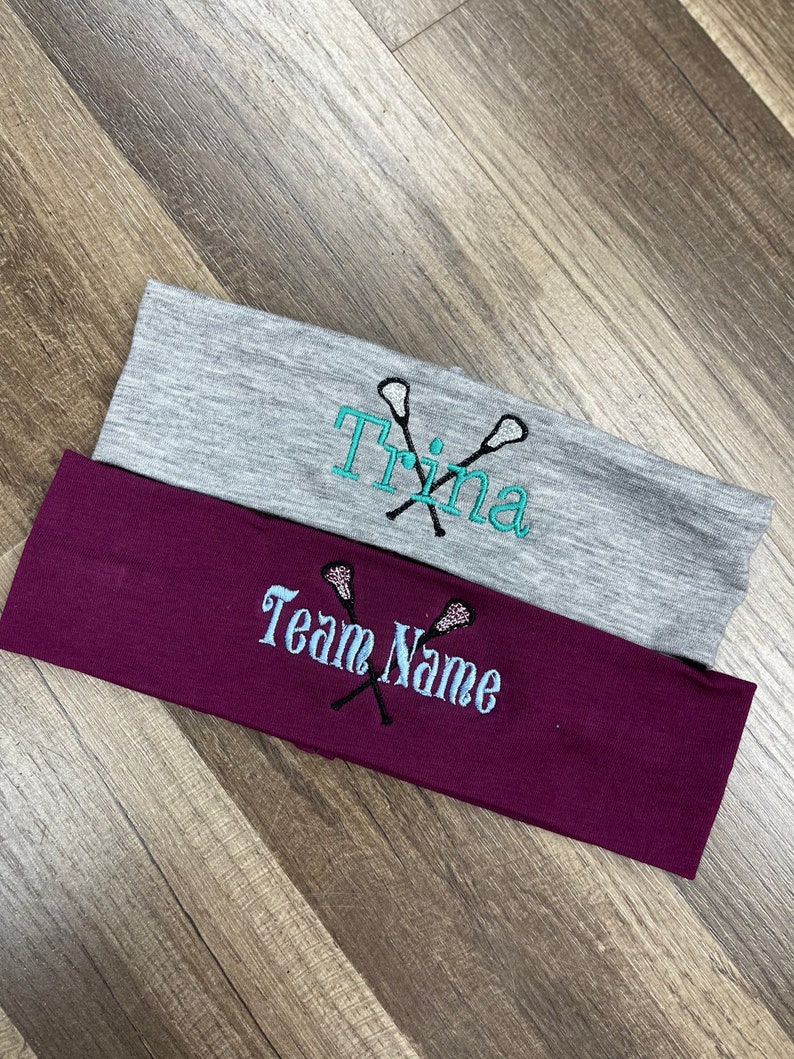 Lacrosse Headband Sports Headband Monogrammed Headband Etsy
