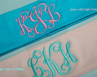 Custom Headband, Monogrammed Headband, Personalized Headband, Birthday Gift, Birthday party favors, Embroidered Headband, Headbands