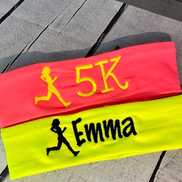 Runner Headband, track headband, Personalized Headband, Birthday Gift,  Monogram headband, Embroidered Headband, Headband