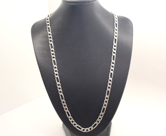 Sterling Silver Figaro Link Chain Necklace 22inch… - image 2