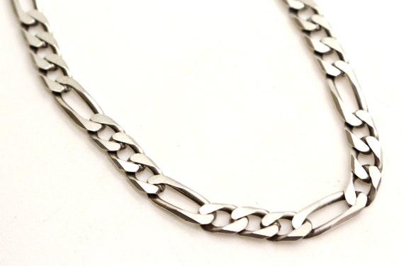 Sterling Silver Figaro Link Chain Necklace 22inch… - image 5