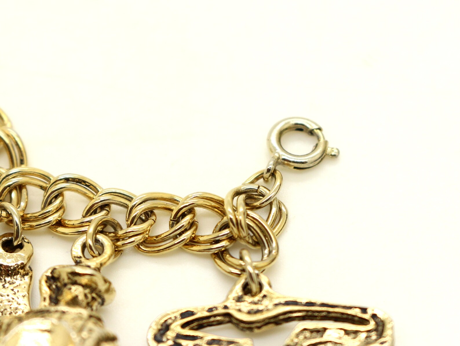 JEWELCRAFT Chinese Good Luck Charm Gold Tone Bracelet 7inch - Etsy