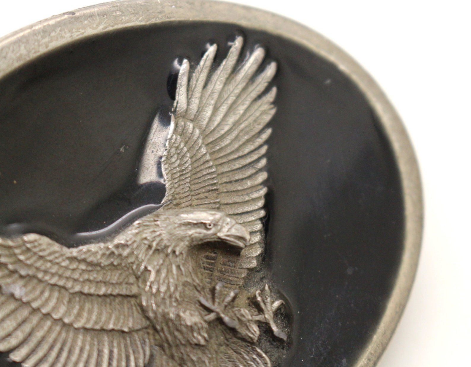 EAGLE Black Enamel BERGAMOT 1988 Belt Buckle Vintage Gift Fot Etsy