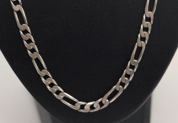 Sterling Silver Figaro Link Chain Necklace 22inch… - image 3