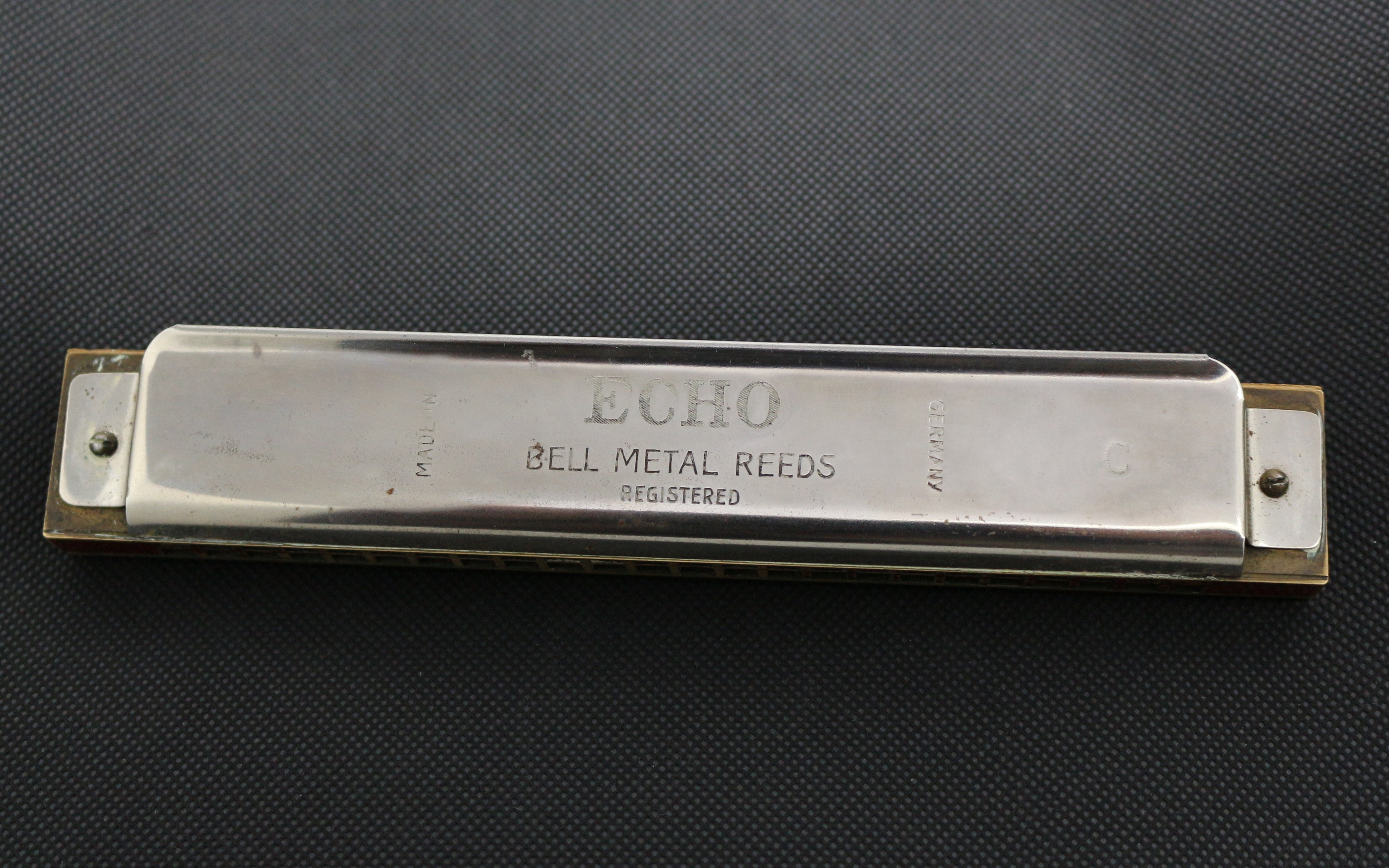 ホーナー社　ハーモニカ　Echo bell Vintage M Hohner The Echo Harp Bell Metal Reeds 2 Sided Key