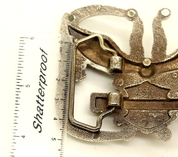 Harley Davidson Eagle Solid Brass Silver Tone Ena… - image 8