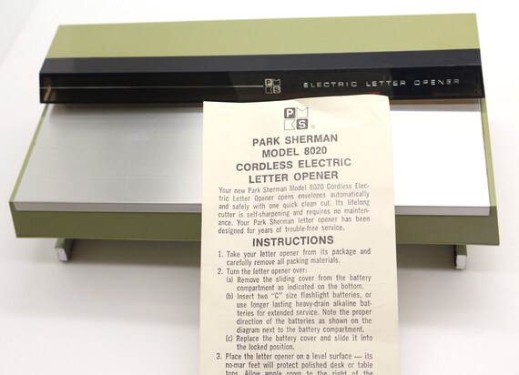 Vintage Park Sherman Cordless Electric Green Letter Opener Etsy