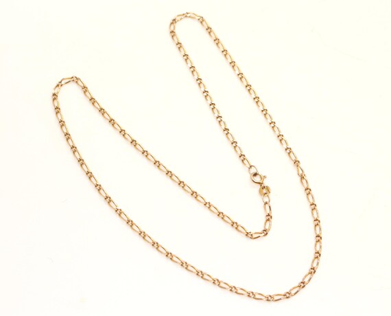 9ct Yellow Gold Necklace Figaro 4mm Chain Link