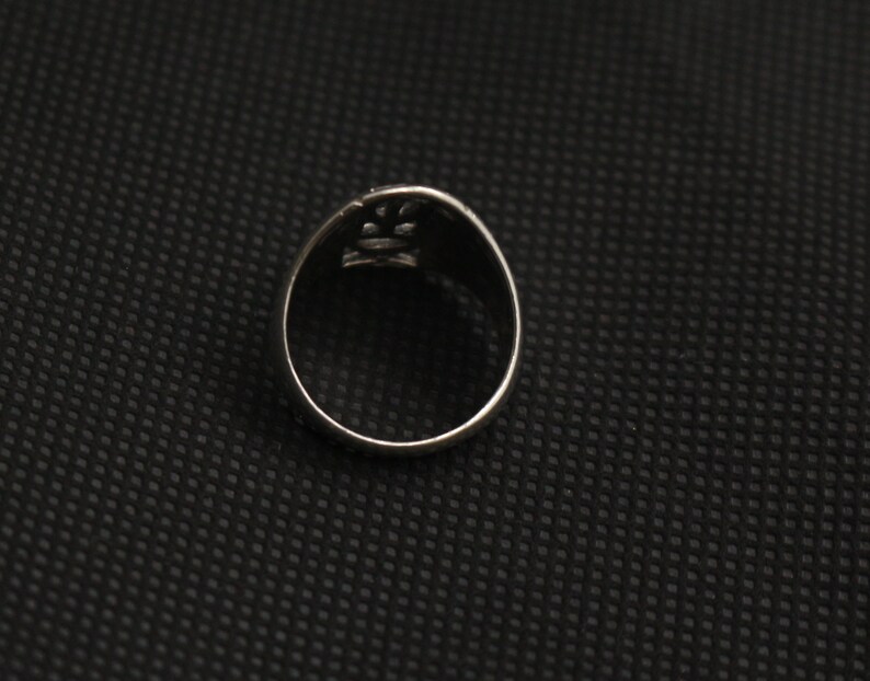 Vintage Real Sterling Silver Kit Heath Celtic Design Signet Ring sz M US 6 14 Sweetheart Christmas Birthday Gift for Her
