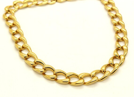 NAPIER Gold Tone Chunky Wide 16inch 