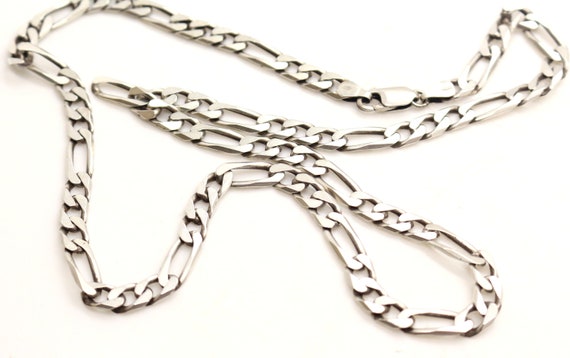 Sterling Silver Figaro Link Chain Necklace 22inch… - image 4