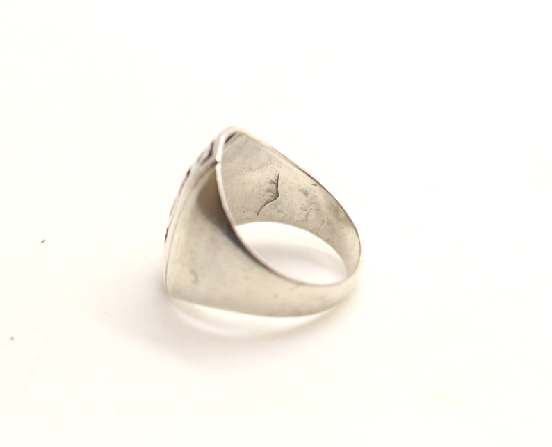 Vintage Real Sterling Silver Kit Heath Celtic Design Signet Ring sz M US 6 14 Sweetheart Christmas Birthday Gift for Her
