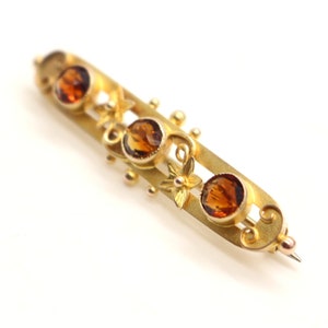 Edwardian 9ct Yellow Gold Red Garnets Ivy Leaf Brooch Pin Antique Vintage Chester 1909 Wedding Bridal Birthday Gift for Her Mum image 3