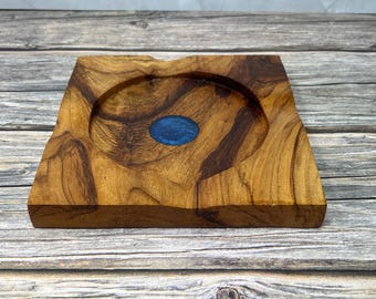Square pecan spoon rest