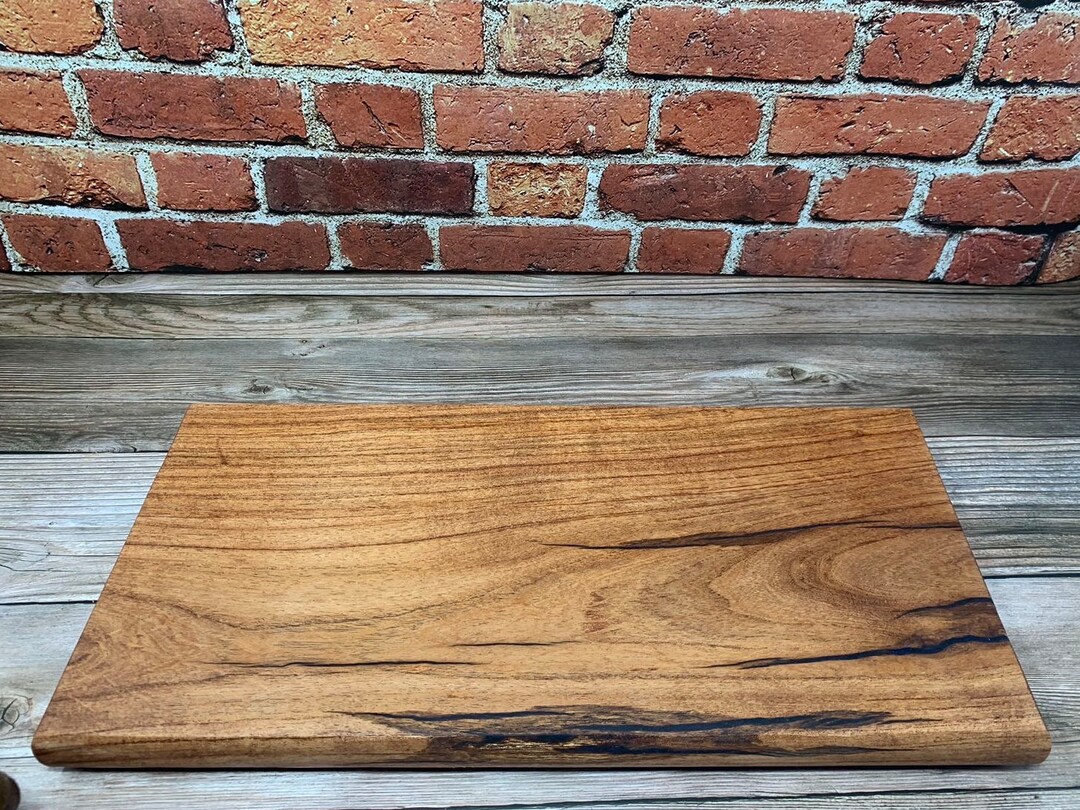 Mesquite Cutting Board With Blue Inlay Etsy