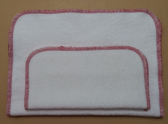 Hemp Organic Cotton Fleece diaper inserts 5 x 13 Neon Orange Orange /& Poppy Red