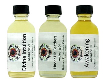 Unlocking the Prophetic Anointing Oil 2 oz Combo Divine Intuition Awakening Under His Feathers
