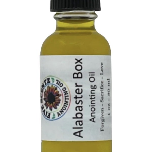 Alabaster Box Anointing Oil Spikenard Love Forgiven Sacrifice Ylang Ylang Luke 7:37 prayer devotion meditation 1 oz bottle