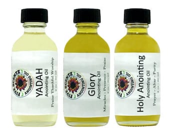 Holy Anointing Oil Set: Exodus 30 Inspired, Sweet & Spicy (2oz)