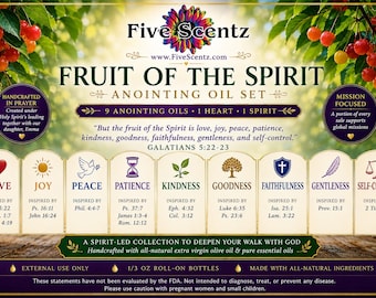 Fruit of the Spirit Anointing Oil Set -By FiveScentz Anointing Oils