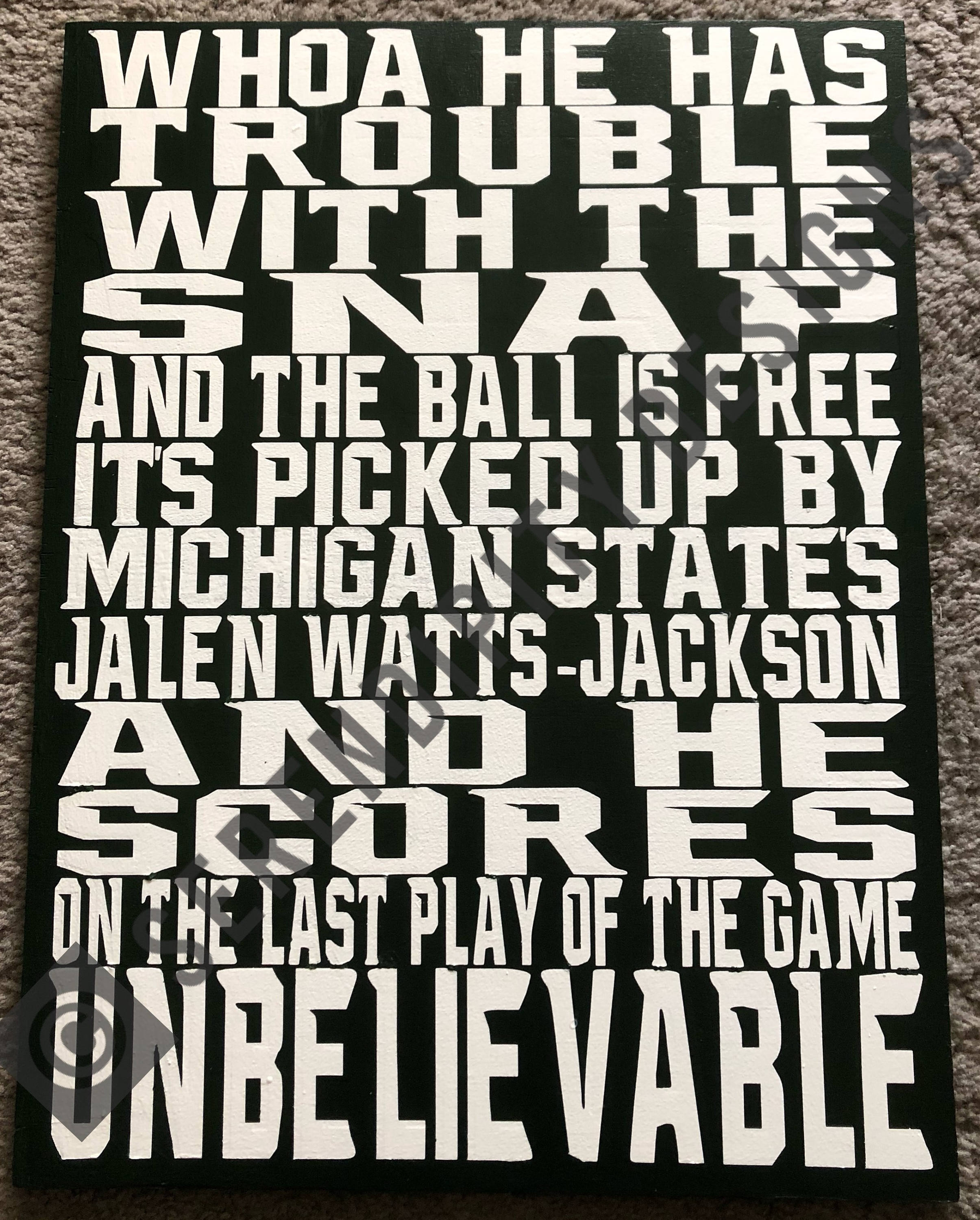 Michigan state trouble with the snap msu football jalen etsy