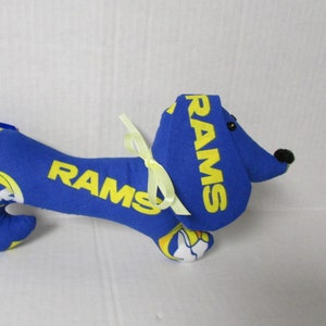 Small LA Rams stuffed dachshund, NFL teams, sports gifts, Man Cave,  birthday gifts, Christmas, sports team gifts, collectibles, kids gifts