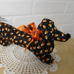 Halloween Stuffed Dachshund: holiday decor, kids toy, trick or treat gift