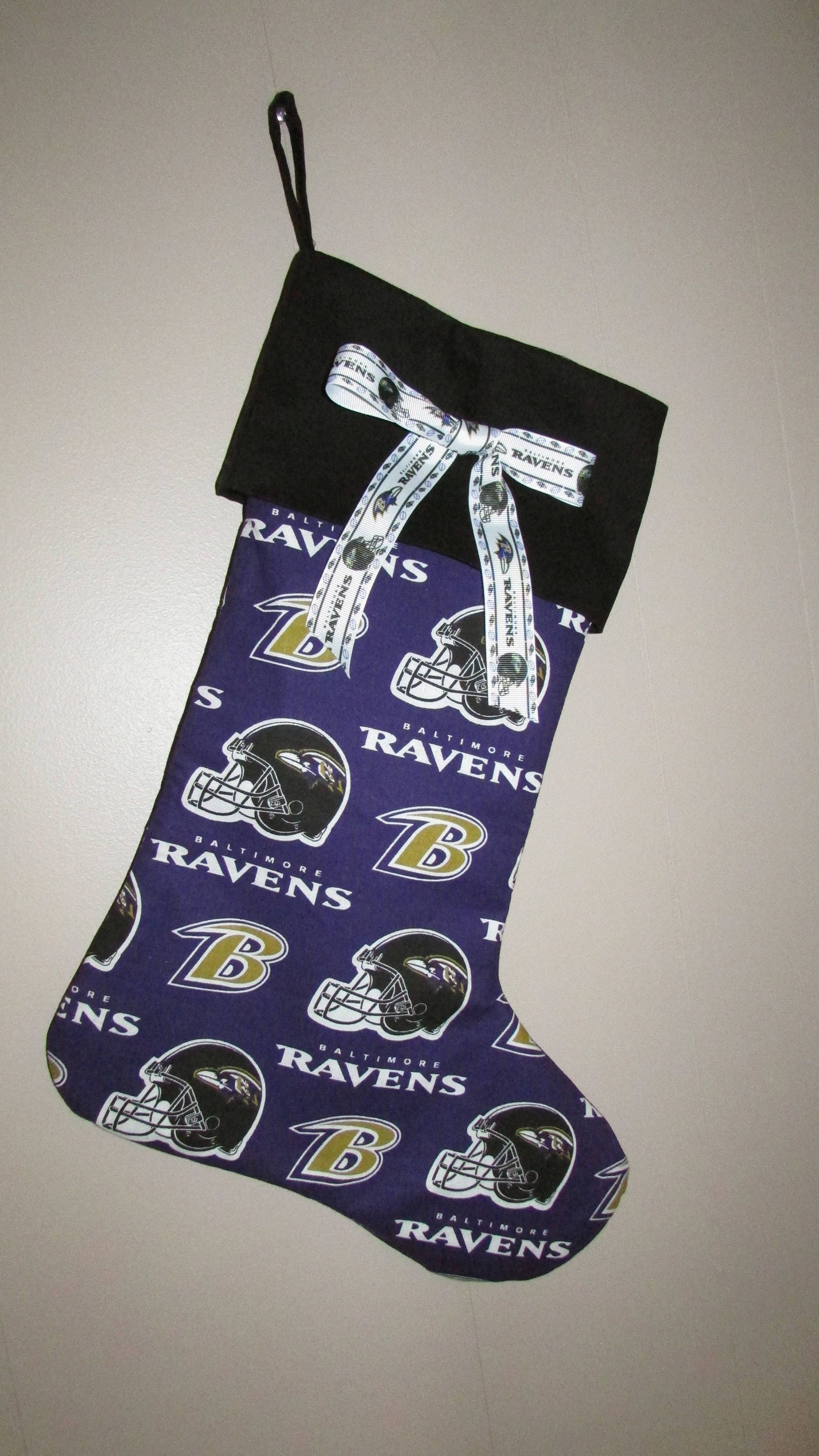Sports Stocking Baltimore Ravens Christmas Stocking Etsy