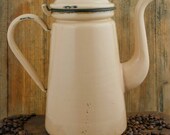 Vintage Enamel Coffee Pot Enamelware Tea Pot Koffiepot Kaffeekanne Theepot Emaille Cafetiere emaillee
