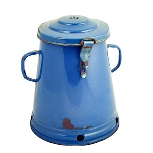 BUDAFOK Enamelware Goulash Pot Jar with lid Hungarian Blue Enamel Reuzelpot Enamel