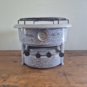 Vtg. HALLER Enamelware Stove Kerosene 4-wick Enamel camping cooker Paraffin petroleum stove stove Cooking stove
