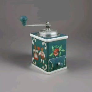 Wooden Coffee Grinder Mill floral decor style HIDING Moulin Cafe Molinillo