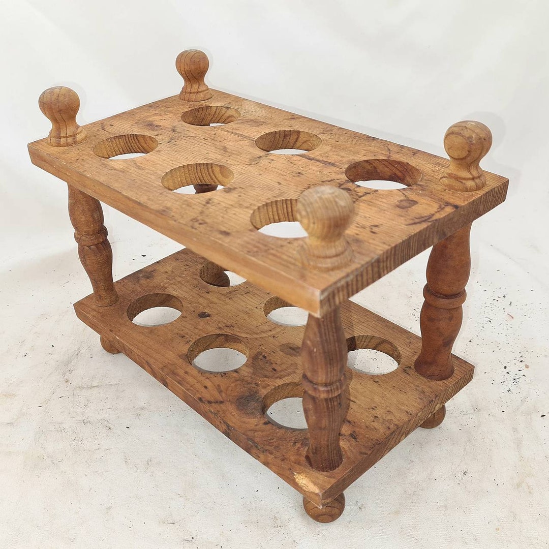 Vintage Egg Holder Rack Stand Rustic Easter Woodart Storage Etsy