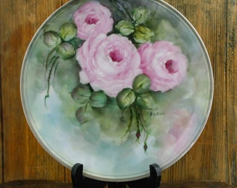 FLORAL ROSE Porcelain plate roses dinner kitchen Royalton China Co Japan