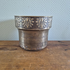 Antique Flower Pot Planter Vase Jardiniere Cachepot 1900s Flower pot brass copper
