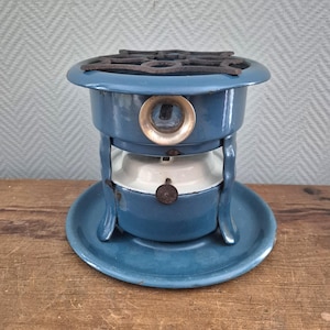 Réchaud De Camping Haller émaillé Vert – Kérosène 1 Mèche – Vintage Hollandais