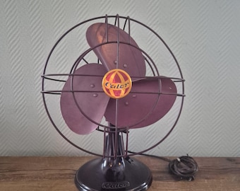 Mid Century Electric Fan, Aqua Blue, Dominion Fan, Art Deco Fan