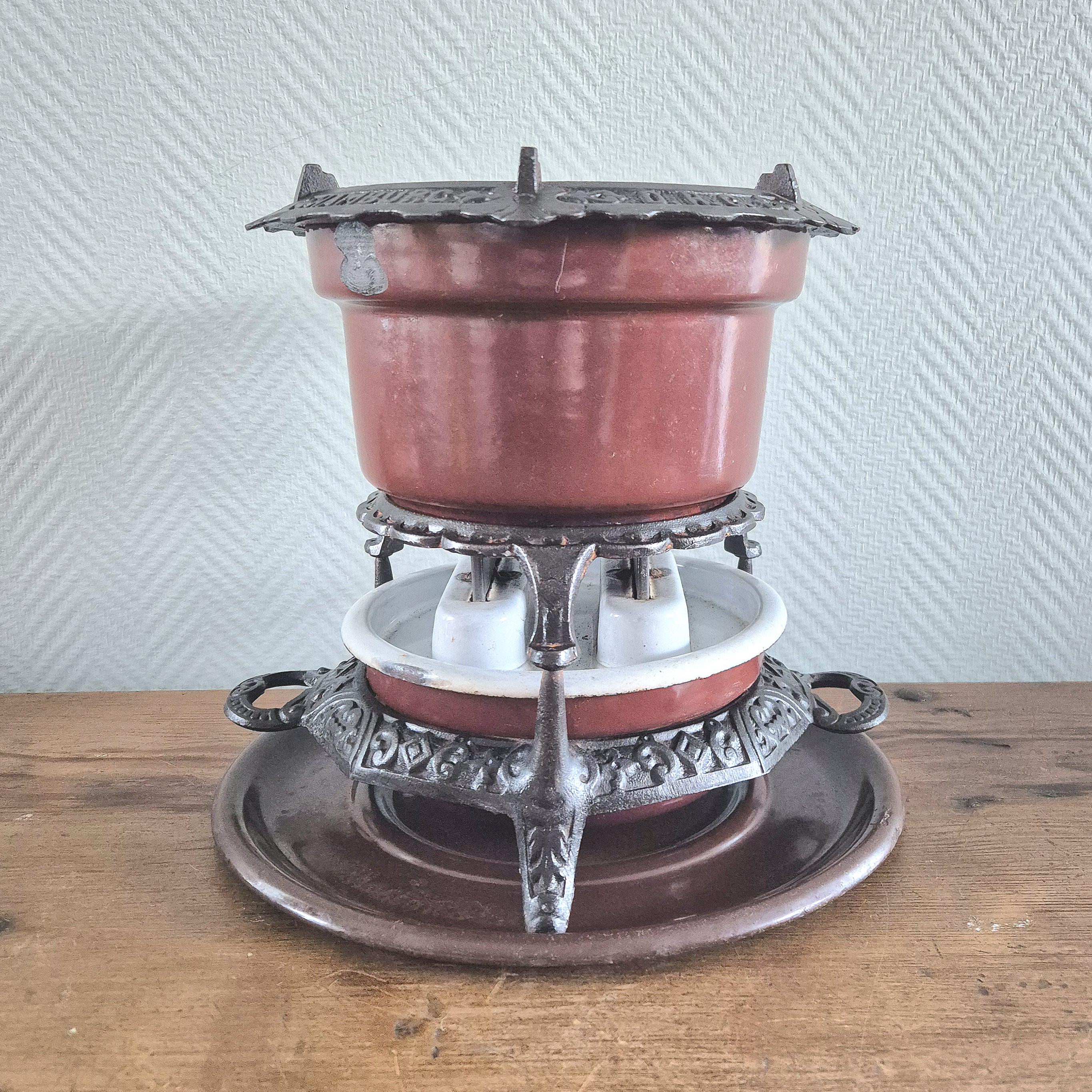 N. 2 RECHAUD a pétrole outil ancien Old tools Lot 4 Pieds