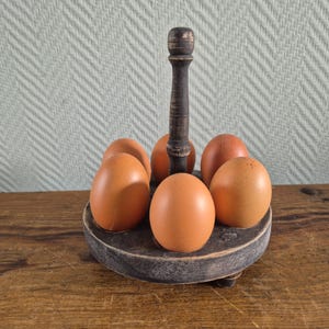 Vintage EGG Holder Serving Dish Easter PLATE Eggs Storage Tray Stand Egg Tray Egg Holder