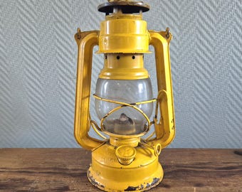 ヴィンテージ Meva 863 灯油 オイルランタン ランプ チェコスロバキア イエロー オイルランプ ストームランプ