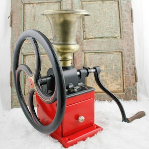 Antique KISSING & MÖLLMANN Coffee Grinder Mill Cast-Iron RARE Moulin Molinillo Cafe Macinacaffe Kaffeemühle Coffee Grinder c1880
