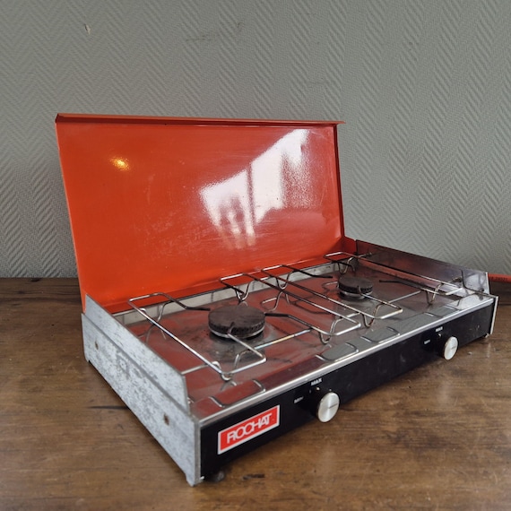 Réchaud De Camping Atag 2 Feux - Vintage Hollandais - Butane/Propane - Fonctionnel