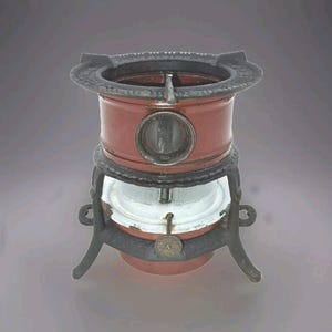 Antique GEORG HALLER cast iron enamel Kerosene Stove Cooker Burner Enamelware Kerosene Stove Kerosene Cooker