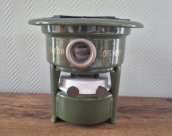 Vintage BECCON Kerosene Stove Enamelware Cooker 2-wick Enamel Heater Campstove Petroleum Stove Stove Cooking Appliance