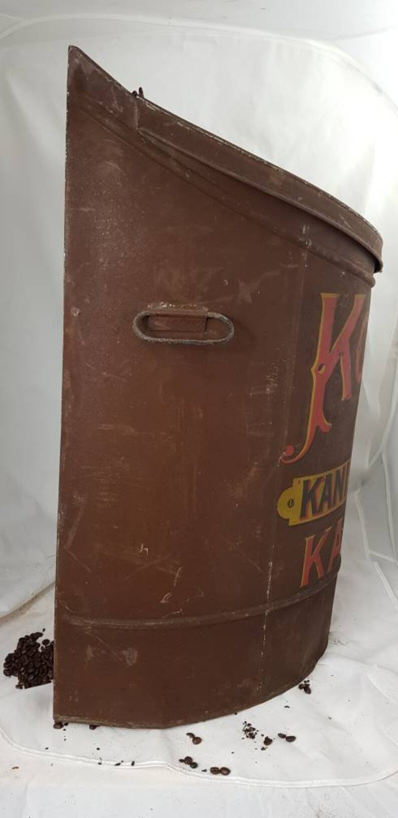 Hugh KANIS /& GUNNINK Kampen Metal Coffee Tin c1920 Dutch Coffee Box Jar Canister Bin Megalarge Rare Netherlands