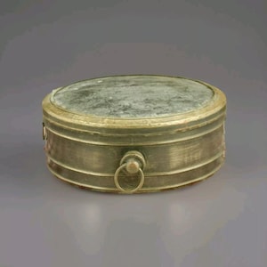 Antique Bedwarmer copper brass foot bed warmer warm water bottle jug bedpan bedpan hot water bottle
